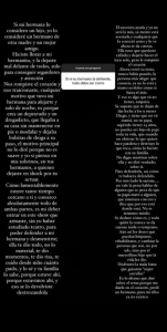 Pantallazo de la historia de Tomás López, hermano de Coté López.