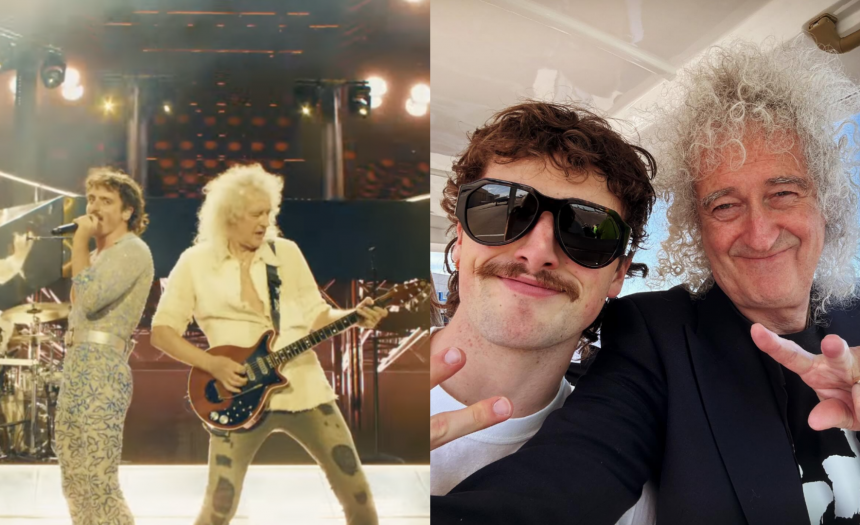 Brian May reapareció en el escenario con Benson Boone en Coachella: el público no reconoció al guitarrista de Queen
